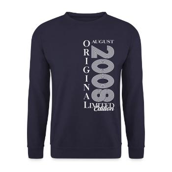 16ème Anniversaire Original Août 2008 Millésime 2008 - Sweat-shirt Unisexe - marine - Devant - Alina (178cm) & Michal (187cm)