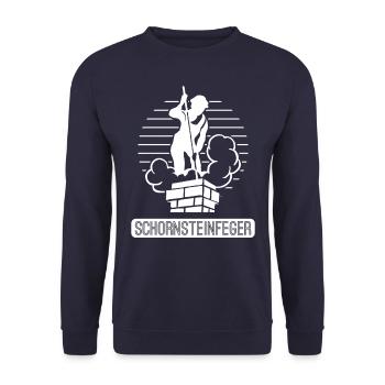 Schornsteinfeger aus Leidenschaft - Unisex Pullover - Navy - Vorne - Alina (178cm) & Michal (187cm)