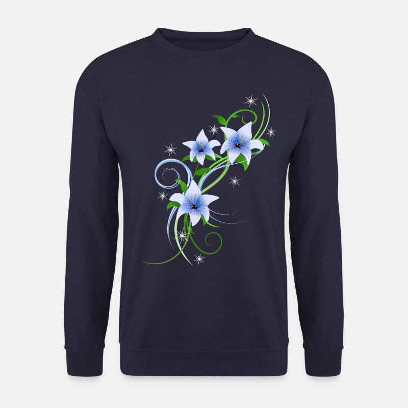 Blumen Lilien Garten Stauden Blüten Orchidee - Unisex Pullover - Navy