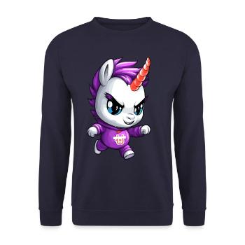 Grim Unicorn Design - Mystical Magic - Sweat-shirt Unisexe - marine - Devant - Alina (178cm) & Michal (187cm)