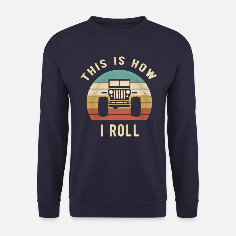 Jeep - das ist, wie ich Retro-Geschenk rolle - Unisex Pullover - Navy