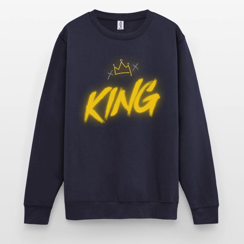 Pärchen Partnerlook Paar Geschenk King Queen Unisex Pullover