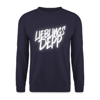 Lieblingszicke Lieblingsdepp Pärchen Partnerlook - Unisex Pullover - Navy - Vorne - Alina (178cm) & Michal (187cm)