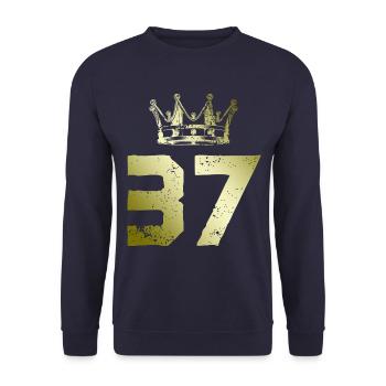 37 Couronne numérique - Sweat-shirt Unisexe - marine - Devant - Alina (178cm) & Michal (187cm)