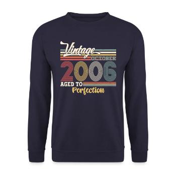 October Vintage 2006 16th Birthday Gift Cool - Unisex Sweatshirt - navy - Front - Alina (178cm) & Michal (187cm)