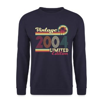 Original vintage 2004 18th birthday gift - Unisex Sweatshirt - navy - Front - Alina (178cm) & Michal (187cm)