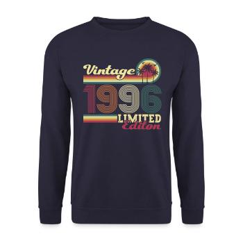 Original vintage 1996 26th birthday gift - Unisex Sweatshirt - navy - Front - Alina (178cm) & Michal (187cm)