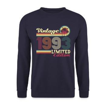 Original vintage 1993 29th birthday gift - Unisex Sweatshirt - navy - Front - Alina (178cm) & Michal (187cm)