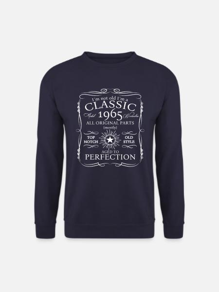 Klassiker November 1965 - 57. Geburtstag Geschenk - Unisex Pullover - Navy