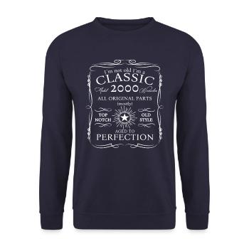 Classic Novembre 2000 Cadeau du 22e anniversaire - Sweat-shirt Unisexe - marine - Devant - Alina (178cm) & Michal (187cm)