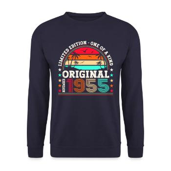 Original novembre 1955 67e anniversaire cadeau - Sweat-shirt Unisexe - marine - Devant - Alina (178cm) & Michal (187cm)
