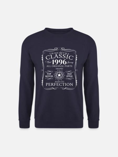 Jahrgang 1996 Januar 27. Geburtstag Geschenk Mann - Unisex Pullover - Navy