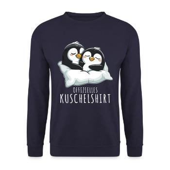 Chemise de nuit Penguins Chemise Câline officielle - Sweat-shirt Unisexe - marine - Devant - Alina (178cm) & Michal (187cm)
