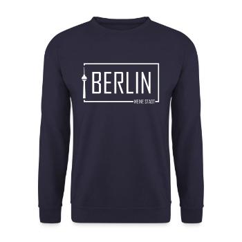 Berlin Meine Stadt Berliner - Unisex Pullover - Navy - Vorne - Alina (178cm) & Michal (187cm)
