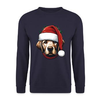 DOG MERRY CHRISTMAS FAMILY PET LOVE HEART - Unisex Sweatshirt - navy - Front - Alina (178cm) & Michal (187cm)