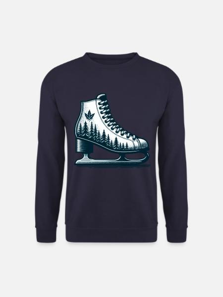 SCHLITTSCHUH EISLAUFEN WINTER SCHNEE SCHUHE SPORT - Unisex Pullover - Navy