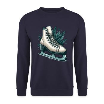 ICE SKATING ICE SKATING WINTER SNOW SHOES SPORTS - Unisex Sweatshirt - navy - Front - Alina (178cm) & Michal (187cm)