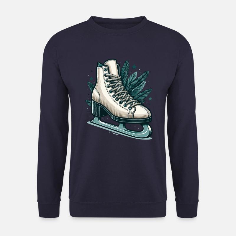 SCHLITTSCHUH EISLAUFEN WINTER SCHNEE SCHUHE SPORT - Unisex Pullover - Navy