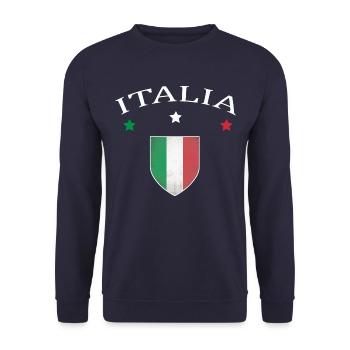Italien, Italia, Italy - Unisex Pullover - Navy - Vorne - Alina (178cm) & Michal (187cm)