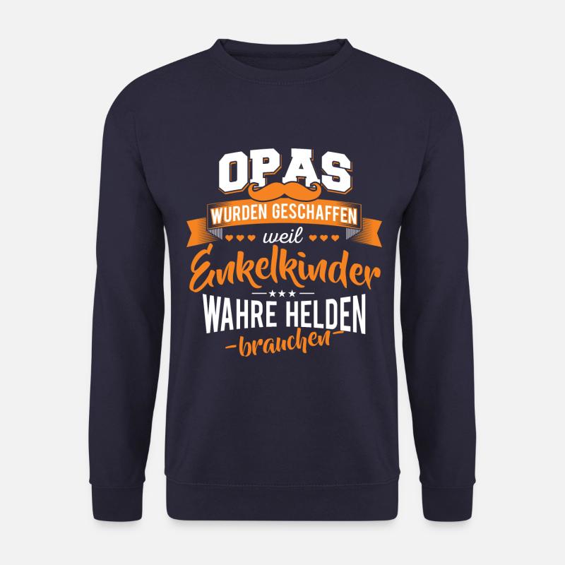 Opa Enkelkinder Helden - Unisex Pullover - Navy