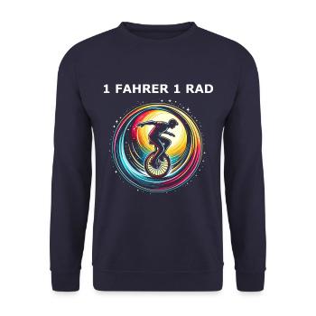Einrad - Unisex Pullover - Navy - Vorne - Alina (178cm) & Michal (187cm)