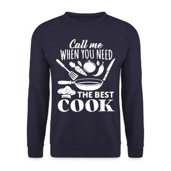 Koch Küchenchef Köche Küche Lustiger Spruch - Unisex Pullover - Navy - Vorne - Alina (178cm) & Michal (187cm)