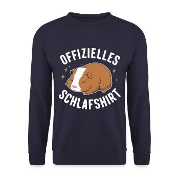 Meerschweinchen Kurzhaar Langhaar Crested Hunde - Unisex Pullover - Navy - Vorne - Alina (178cm) & Michal (187cm)