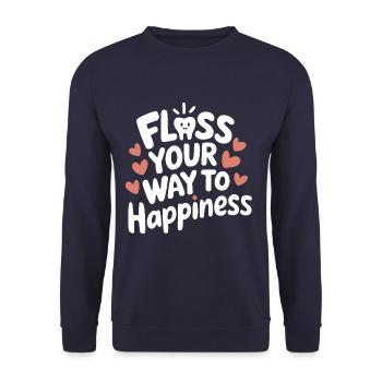 Zahnarzt Zahnarzthelferin Zähne - Unisex Pullover - Navy - Vorne - Alina (178cm) & Michal (187cm)