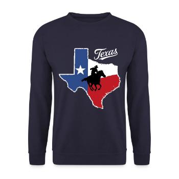 État du Texas Texans Texas - Sweat-shirt Unisexe - marine - Devant - Alina (178cm) & Michal (187cm)