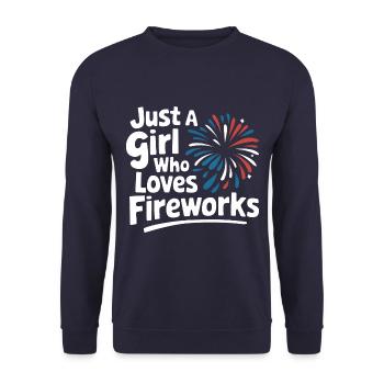Pyrotechnics Fireworks Pyrotechnics - Unisex Sweatshirt - navy - Front - Alina (178cm) & Michal (187cm)