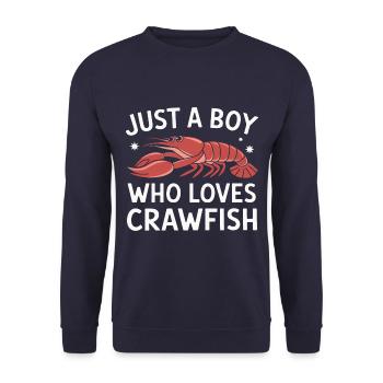 Homards, crabes, crevettes, fruits de mer - Sweat-shirt Unisexe - marine - Devant - Alina (178cm) & Michal (187cm)