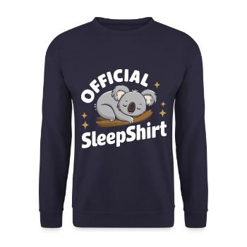 Koala Koala Koala Bear Animal - Unisex Sweatshirt - navy - Front - Alina (178cm) & Michal (187cm)