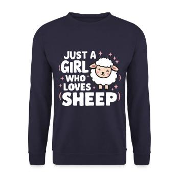 Sheep Sheep Farmer Lamb Farmer - Unisex Sweatshirt - navy - Front - Alina (178cm) & Michal (187cm)