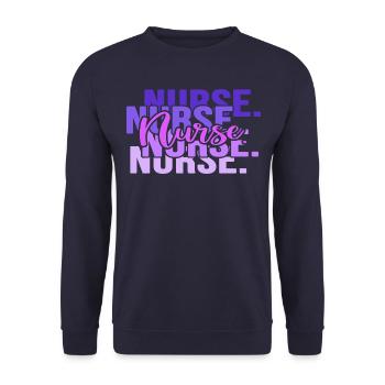 Krankenschwester Intensiv-Pflege Nurse Krankenhaus - Unisex Pullover - Navy - Vorne - Alina (178cm) & Michal (187cm)