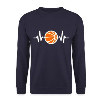 Basketball is Life Basketball Basketball Sport - Unisex Sweatshirt - navy - Front - Alina (178cm) & Michal (187cm)