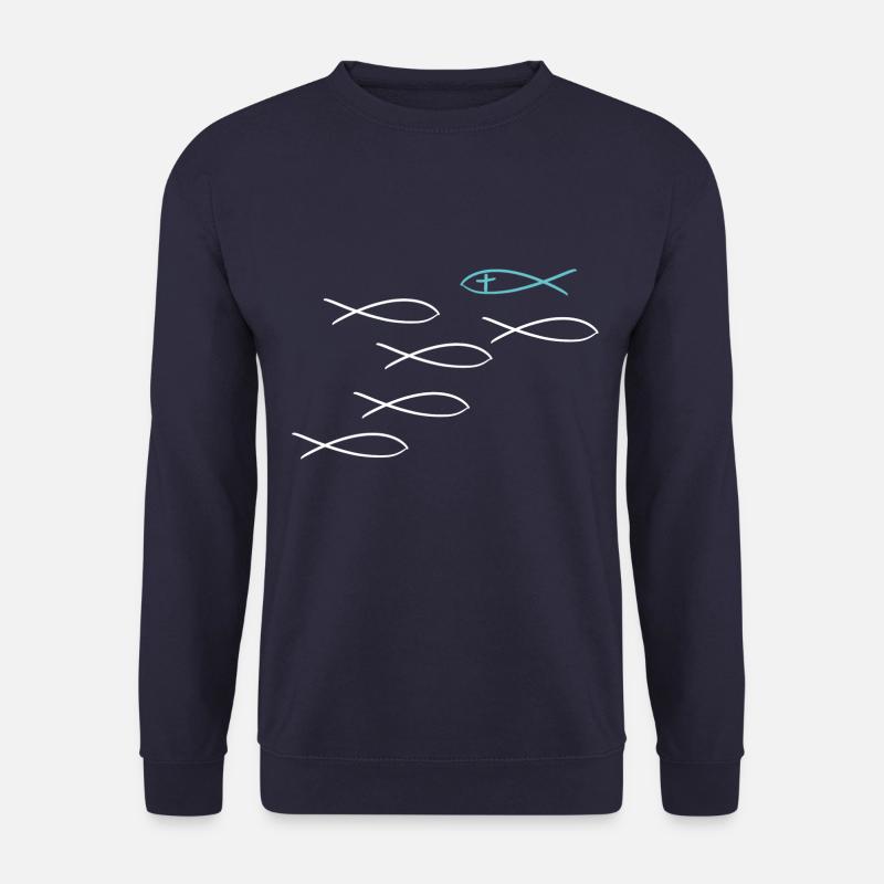 Christ Fisch - Unisex Pullover - Navy