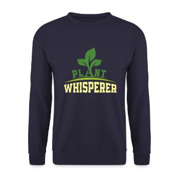 Plant Whisperer Gardening Lover Florist Design - Unisex Sweatshirt - navy - Front - Alina (178cm) & Michal (187cm)