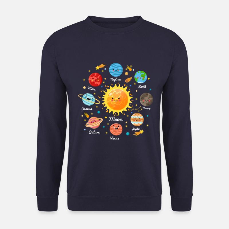 Solar System Space Planets for a sience lover - Unisex Pullover - Navy