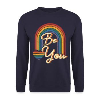 lgbtq pride month 2021 shirt be you - Sweat-shirt Unisexe - marine - Devant - Alina (178cm) & Michal (187cm)