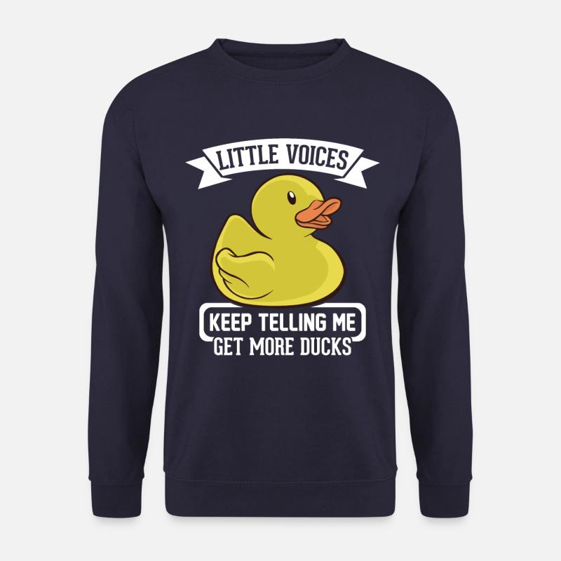 Rubber duck design - little voices keep telling me - Unisex Pullover - Navy