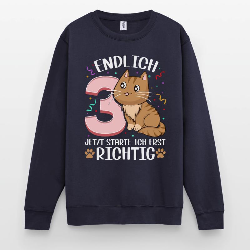 3. Geburtstag Mädchen kleid deko ich bin endlich 3 Unisex Pullover