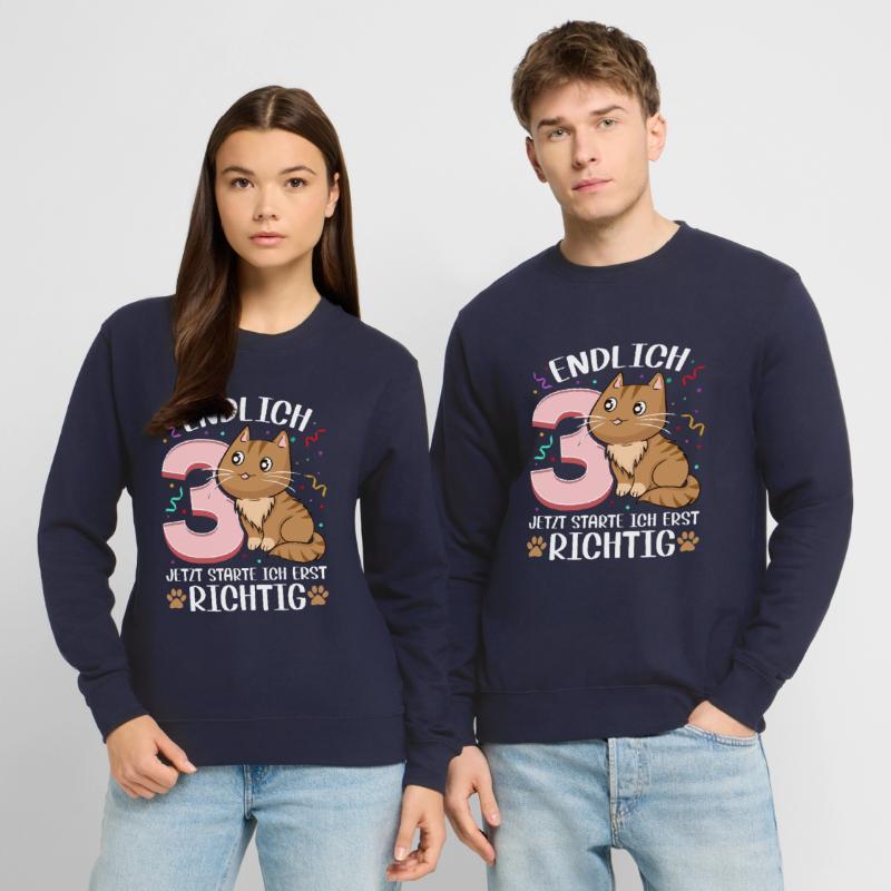 3. Geburtstag Mädchen kleid deko ich bin endlich 3 Unisex Pullover