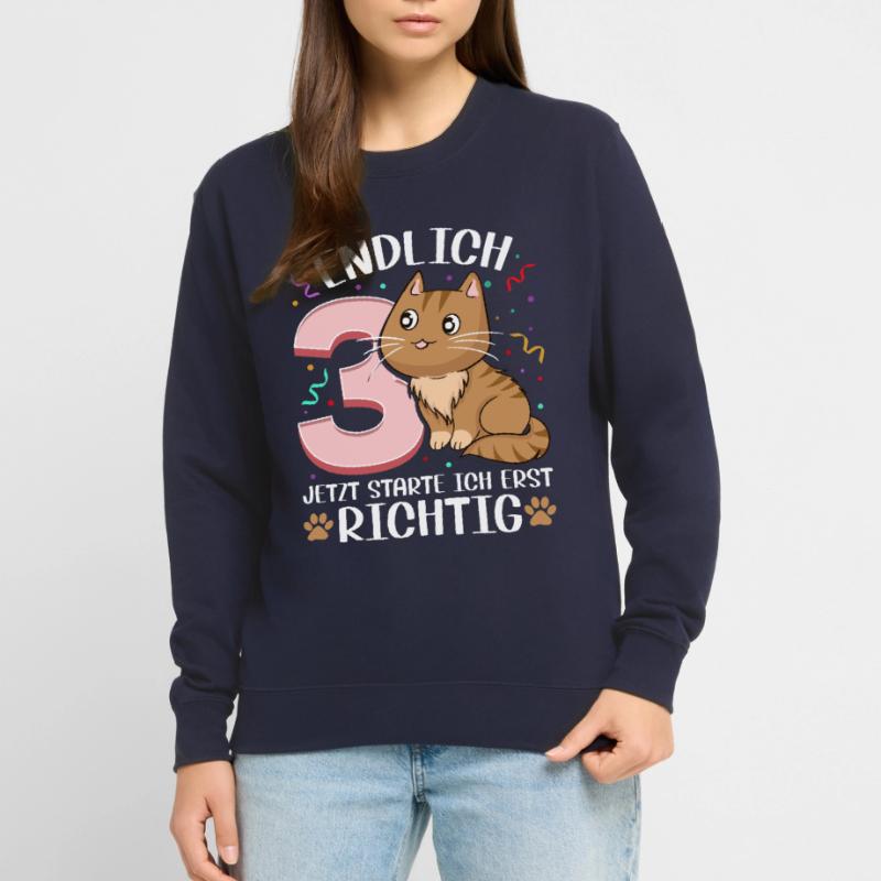 3. Geburtstag Mädchen kleid deko ich bin endlich 3 Unisex Pullover