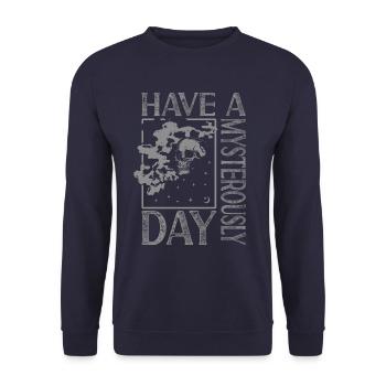 Chasseur de fantômes professionnel drôle mystérieusement jour - Sweat-shirt Unisexe - marine - Devant - Alina (178cm) & Michal (187cm)