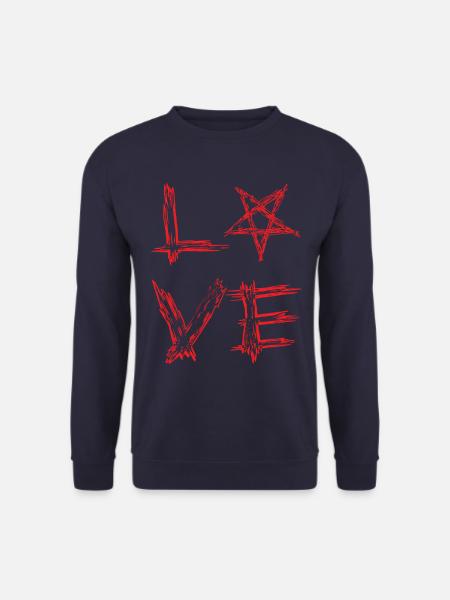 Liebe Mit Pentagramm - Unisex Pullover - Navy