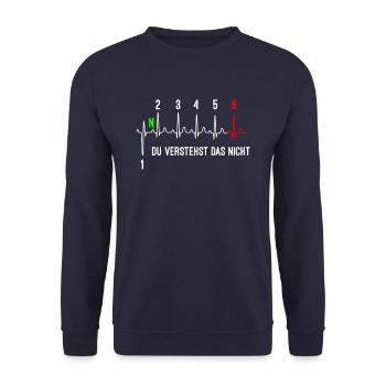 Tu ne comprends pas Le circuit de moto - Sweat-shirt Unisexe - marine - Devant - Alina (178cm) & Michal (187cm)