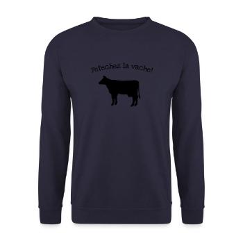 Fetchez la Vache - Sweat-shirt Unisexe - marine - Devant - Alina (178cm) & Michal (187cm)