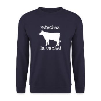 Fetchez la Vache - Unisex Sweatshirt - navy - Front - Alina (178cm) & Michal (187cm)