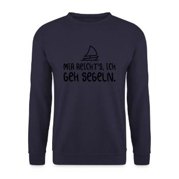 MIR REICHTS ICH GEH SEGELN. - Unisex Pullover - Navy - Vorne - Alina (178cm) & Michal (187cm)