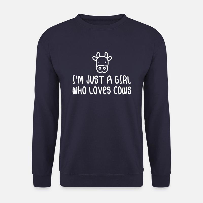 Im Just A Girl Who Loves Cows - Unisex Pullover - Navy